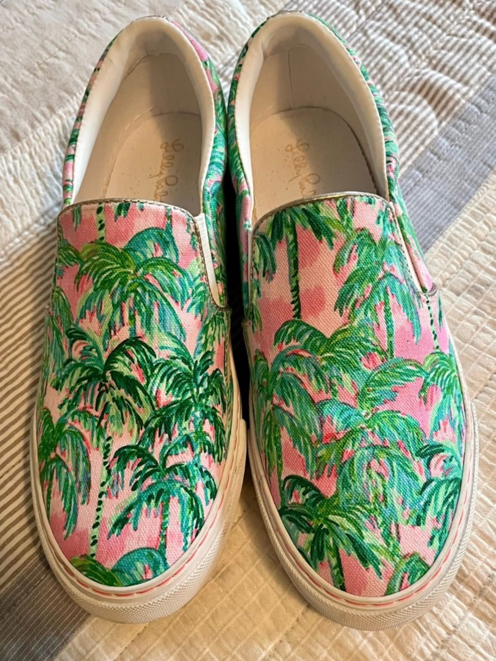 Lilly Pulitzer Julie Print Slip-On Sneaker - Pink Blossom Canvas - Picture 2 of 2